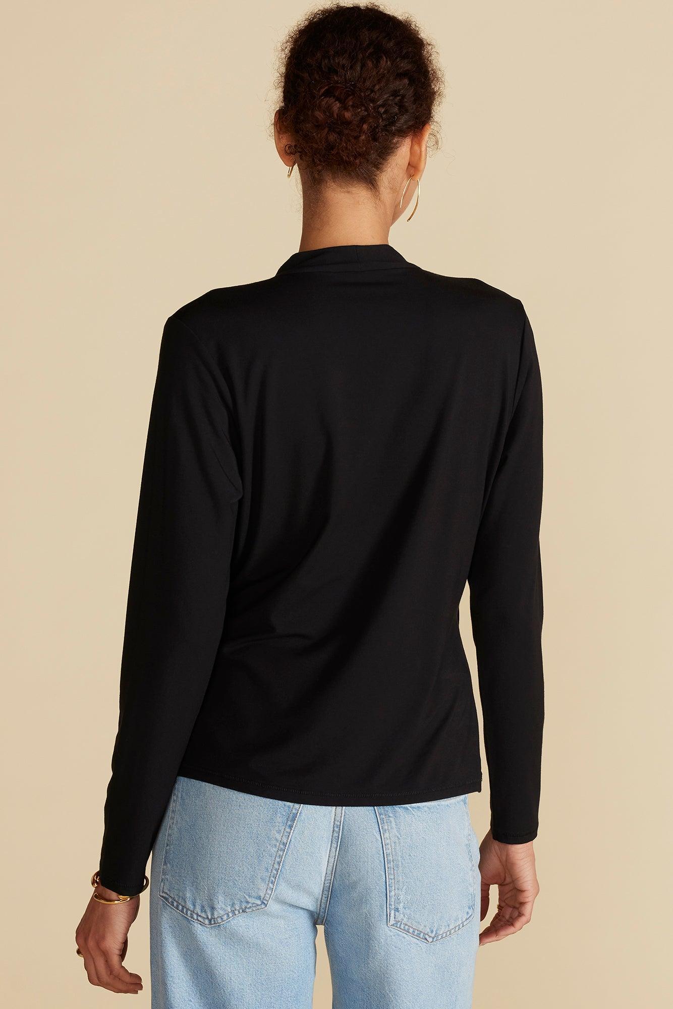 Calais Bamboo Knit Blouse - Black Product Image