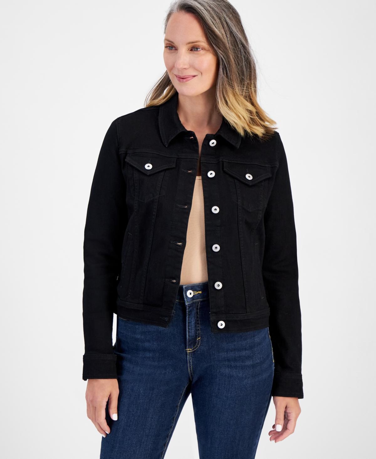 Style & Co Womens Classic Denim Jacket, Created for Macys Product Image