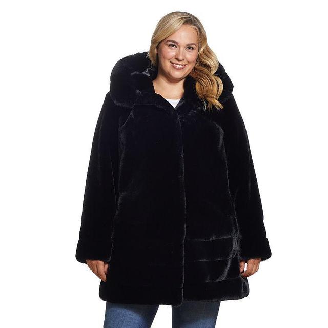 Gallery Hooded Faux Fur Coat Product Image