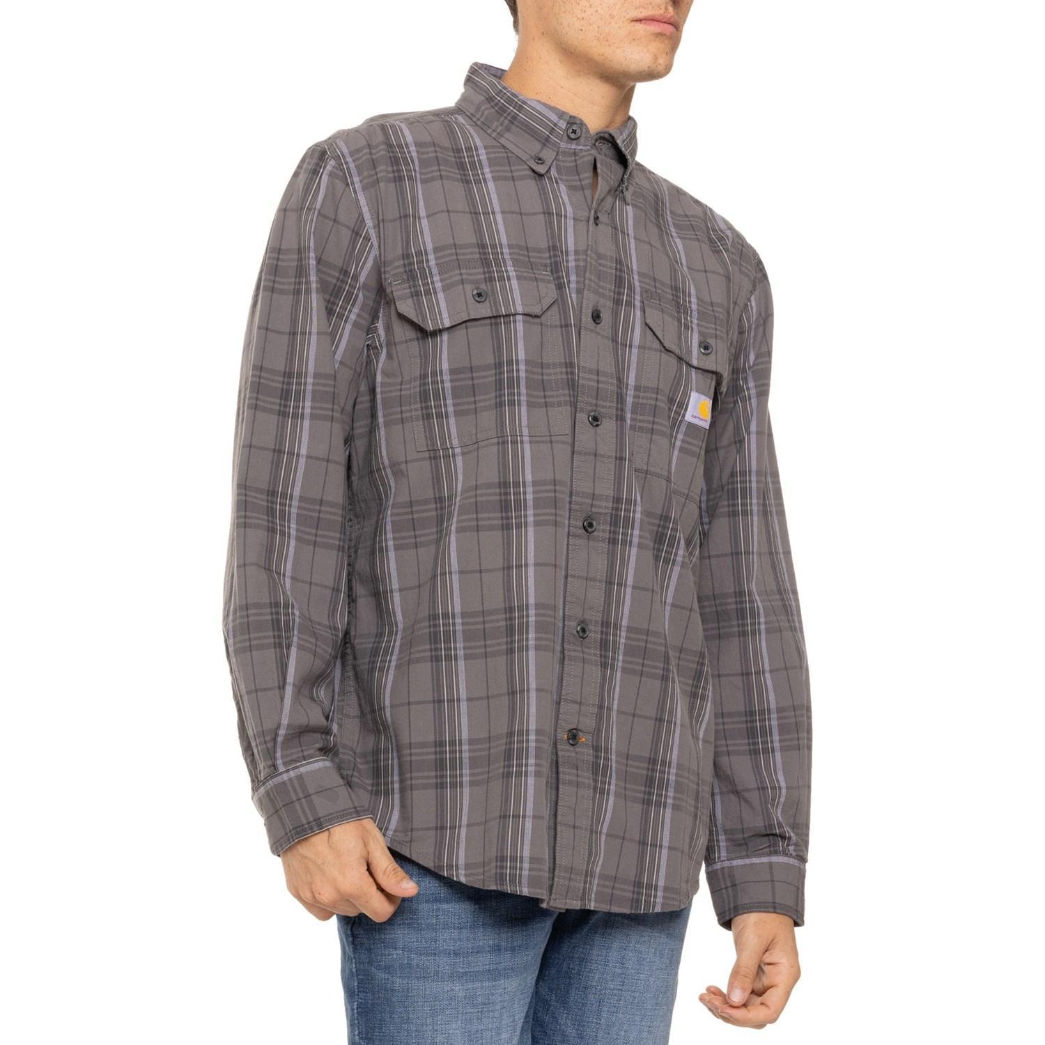 Carhartt 105946 Loose Fit Midweight Chambray Plaid Shirt - Long Sleeve, Factory Seconds Product Image