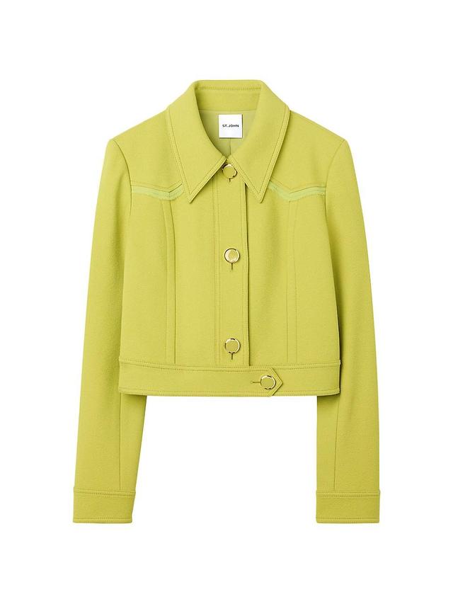 Womens Tailored Wool-Blend Jacket Product Image