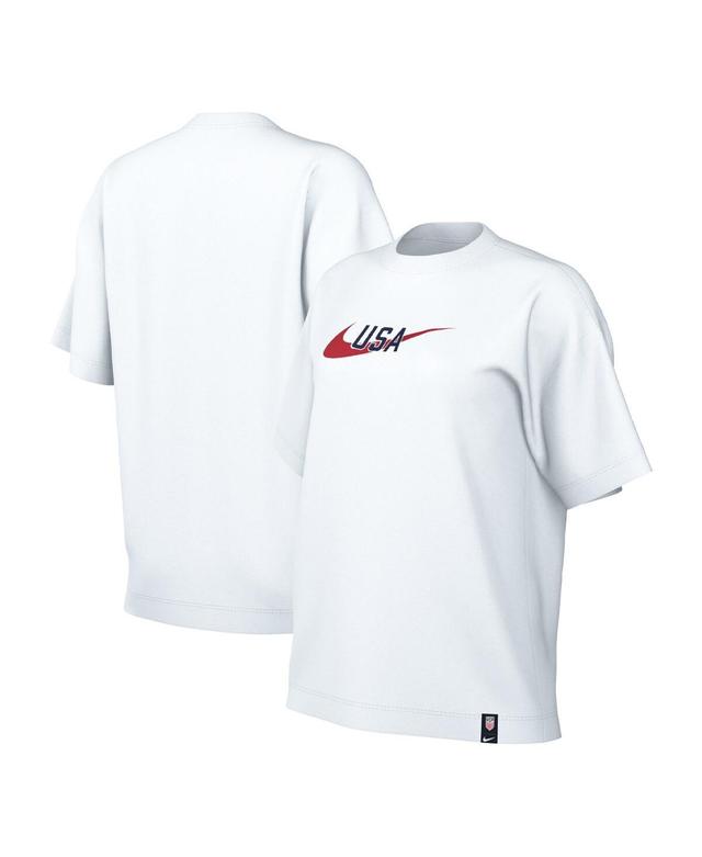 Womens Nike White Usmnt Swoosh T-shirt Product Image