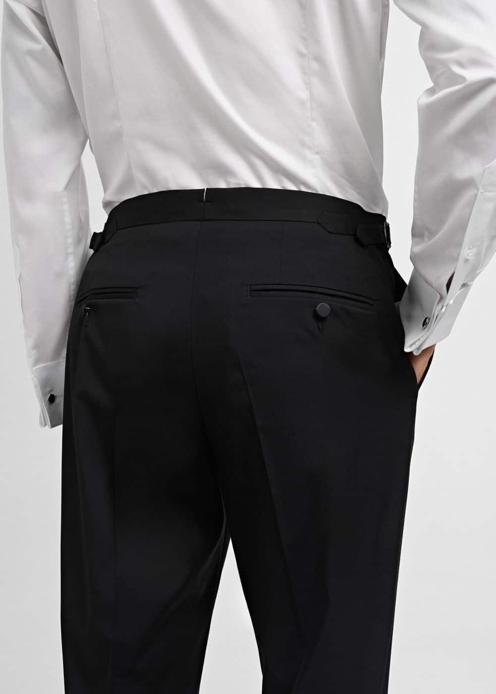 MANGO MAN - Slim-fit stretch suit pants blackMen Product Image