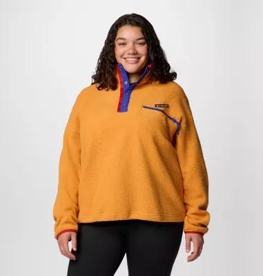 Columbia Women's Helvetia II Cropped Half Snap Fleece Pullover - Plus Size- Product Image