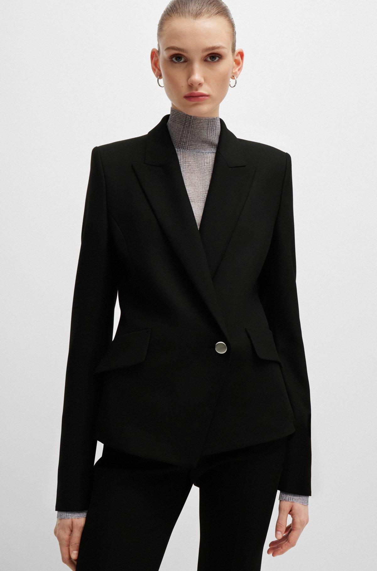 Regular-fit double-breasted jacket in stretch material Product Image