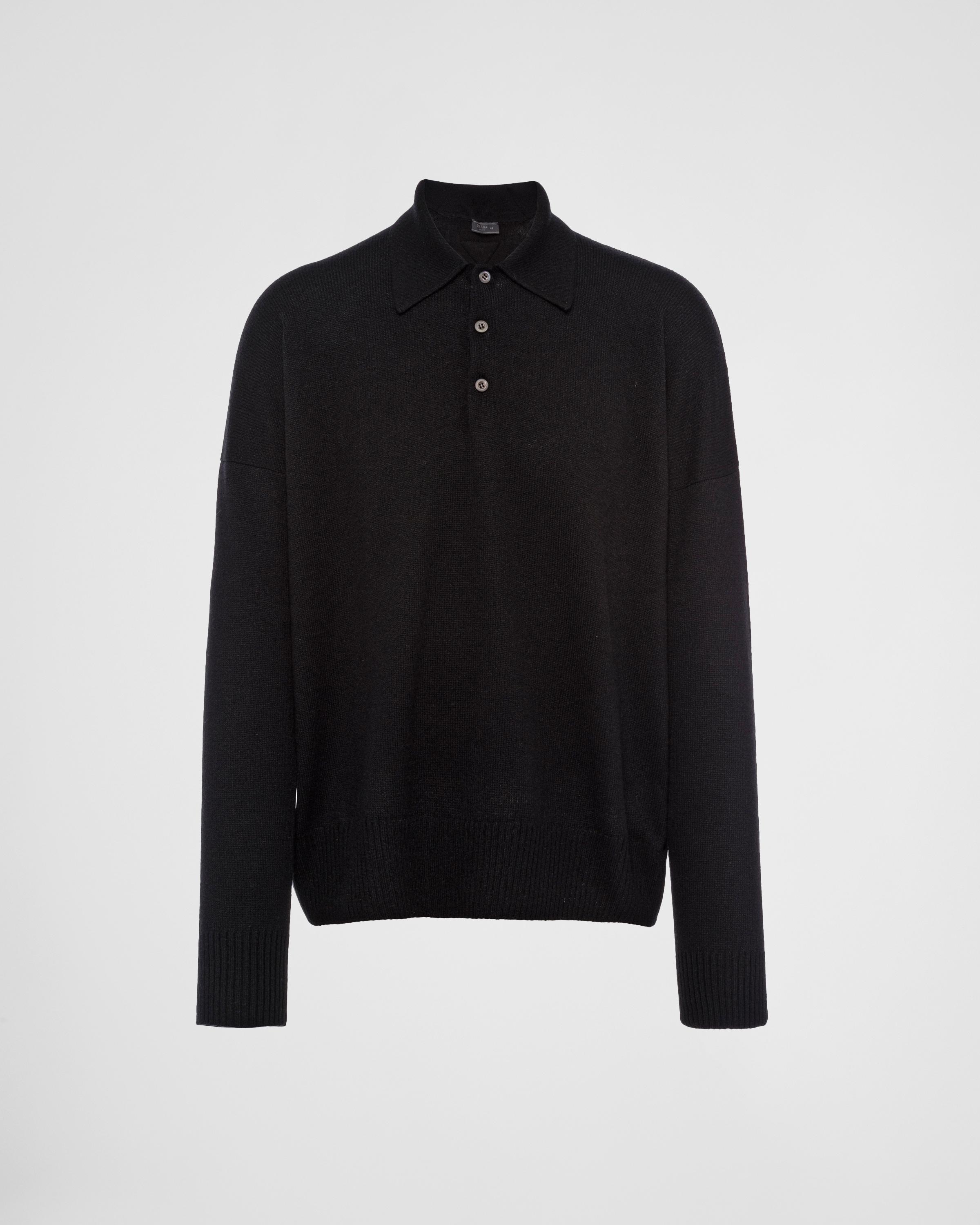 Cashmere polo shirt Product Image