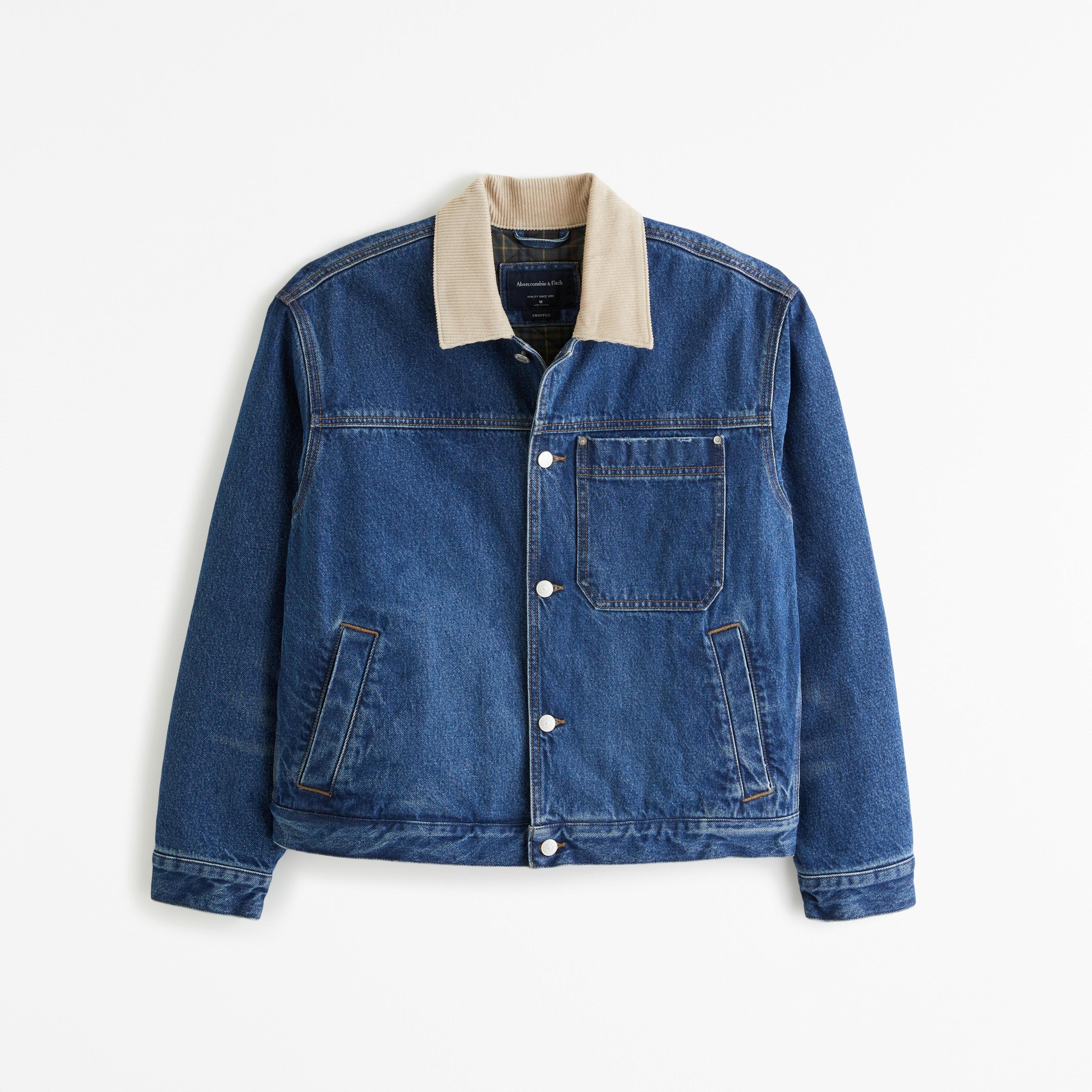 Cropped Flannel-Lined Workwear Jacket Product Image