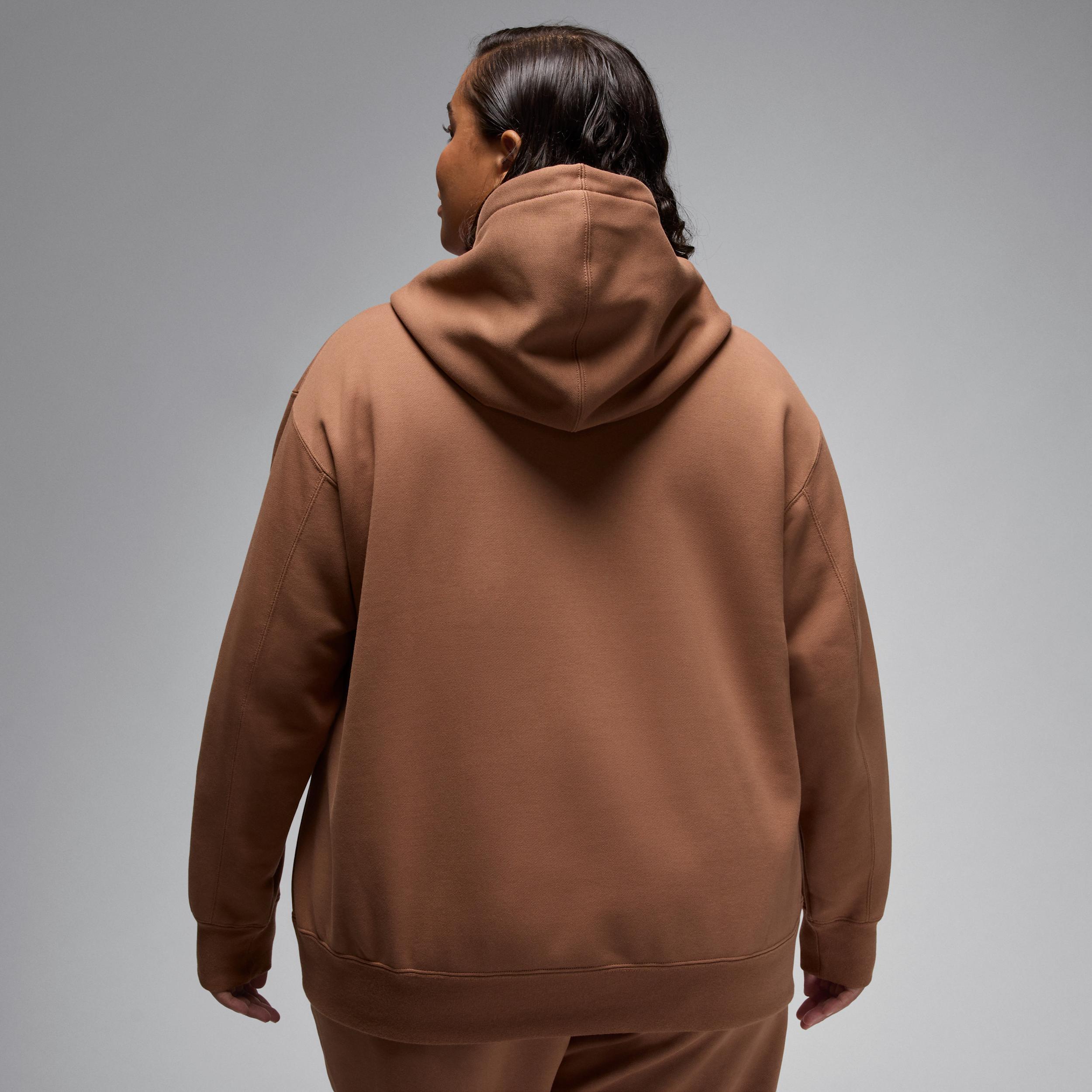 Women's Jordan Flight Fleece Satin-Lined Pullover Hoodie (Plus Size) Product Image