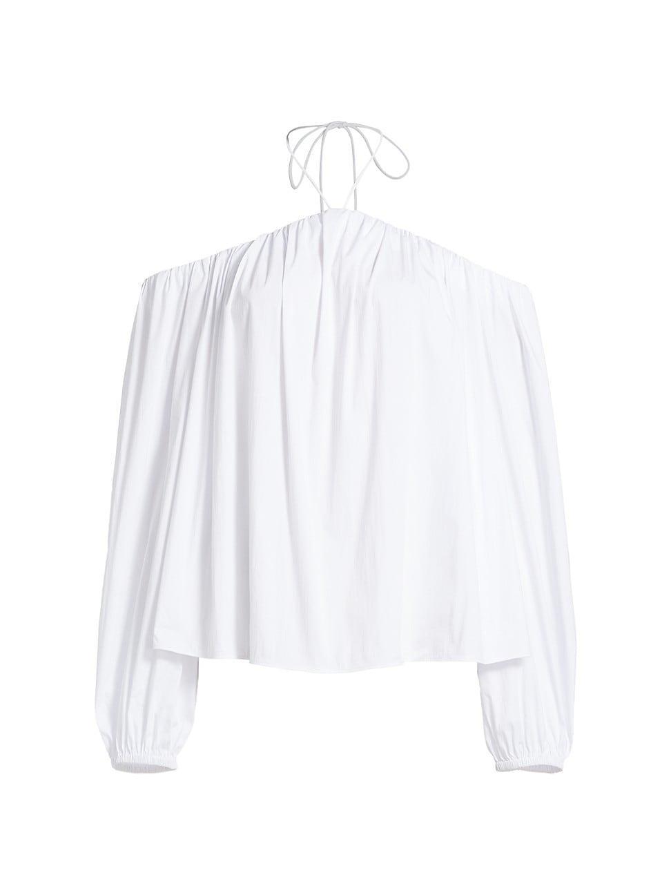 Womens Oleander Poplin Off-The-Shoulder Top Product Image