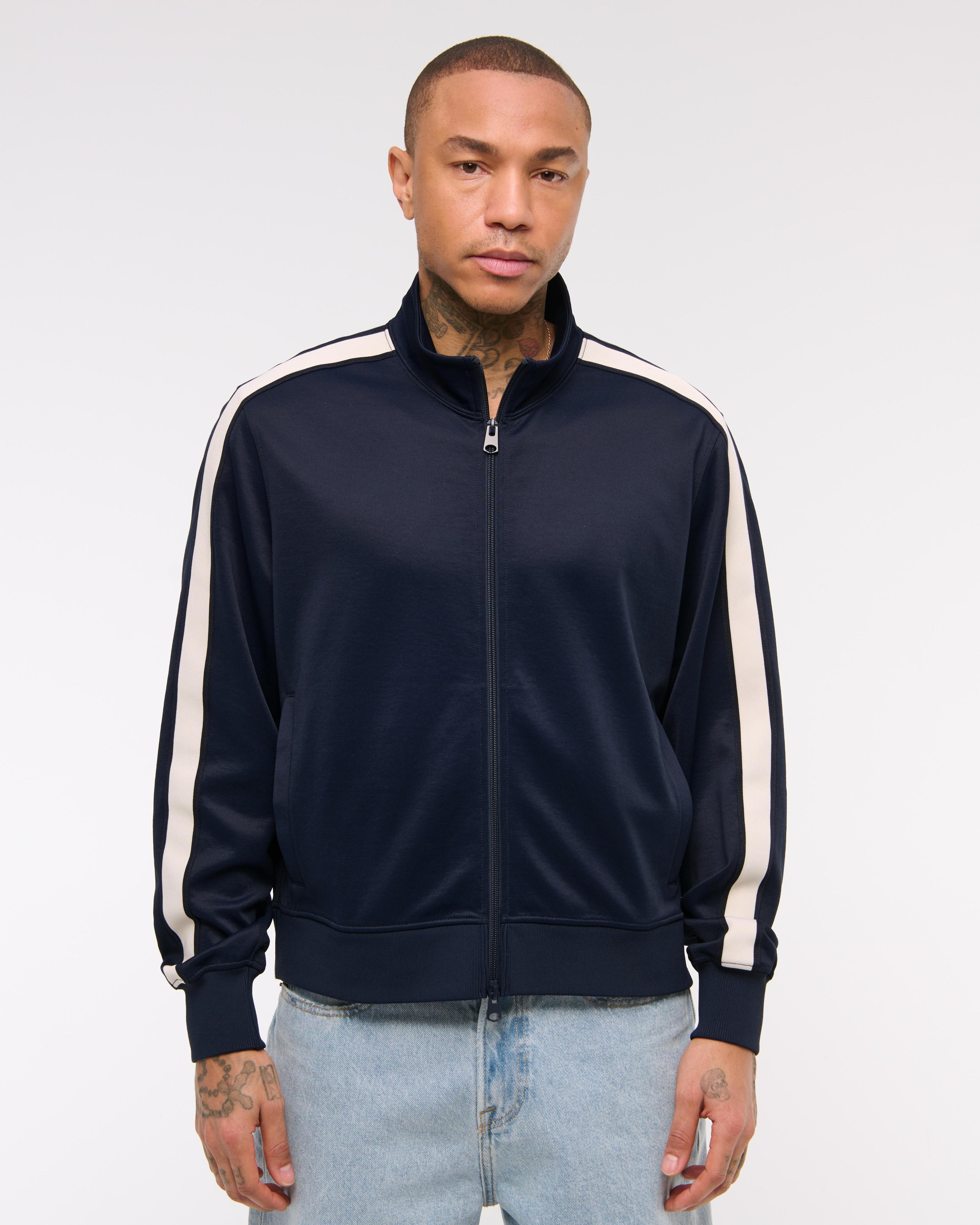 Cropped Tricot Full-Zip Jacket Product Image