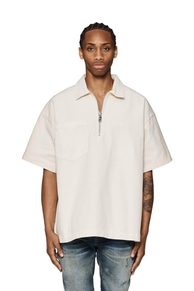 Oversized Zip Up Polo Male Product Image