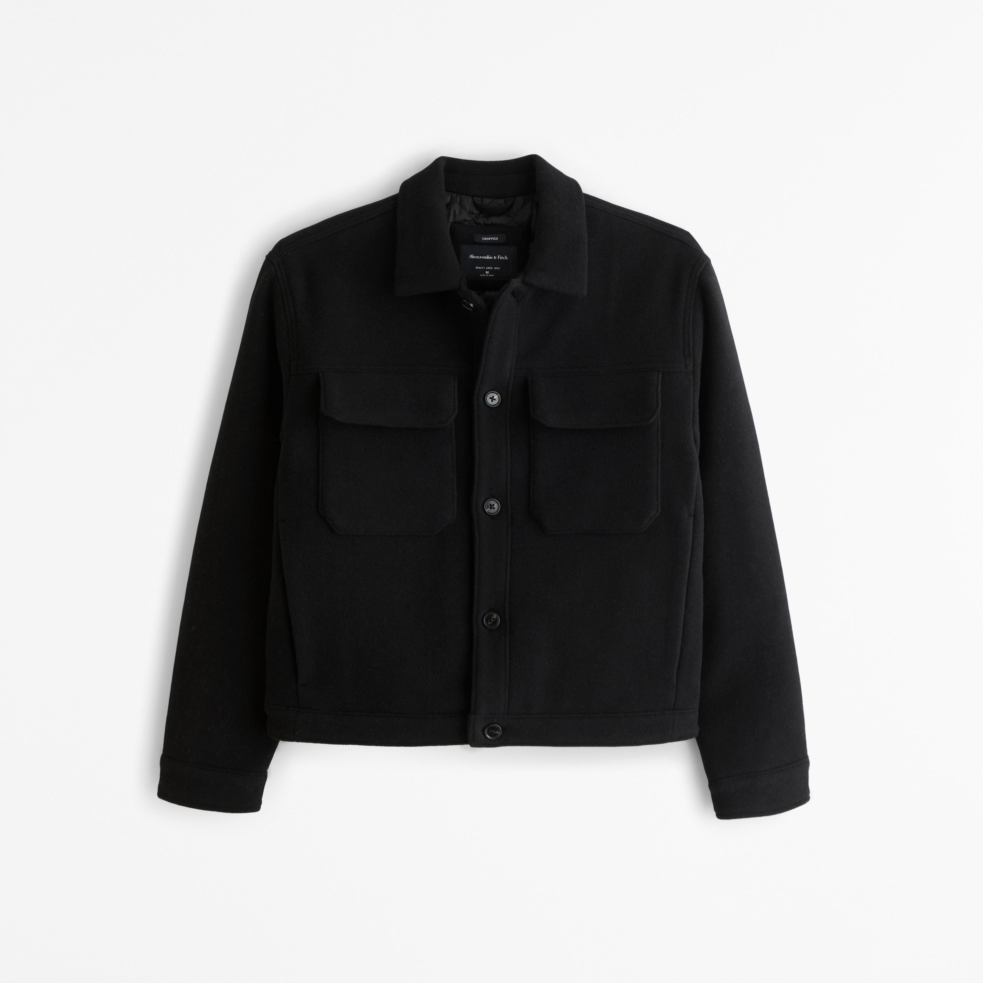 Cropped Dressy Trucker Jacket Product Image