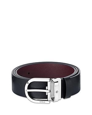 Mens Pin Buckle Reversible Leather Belt Product Image