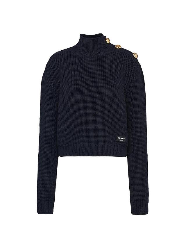 Womens Wool Turtleneck Sweater Product Image