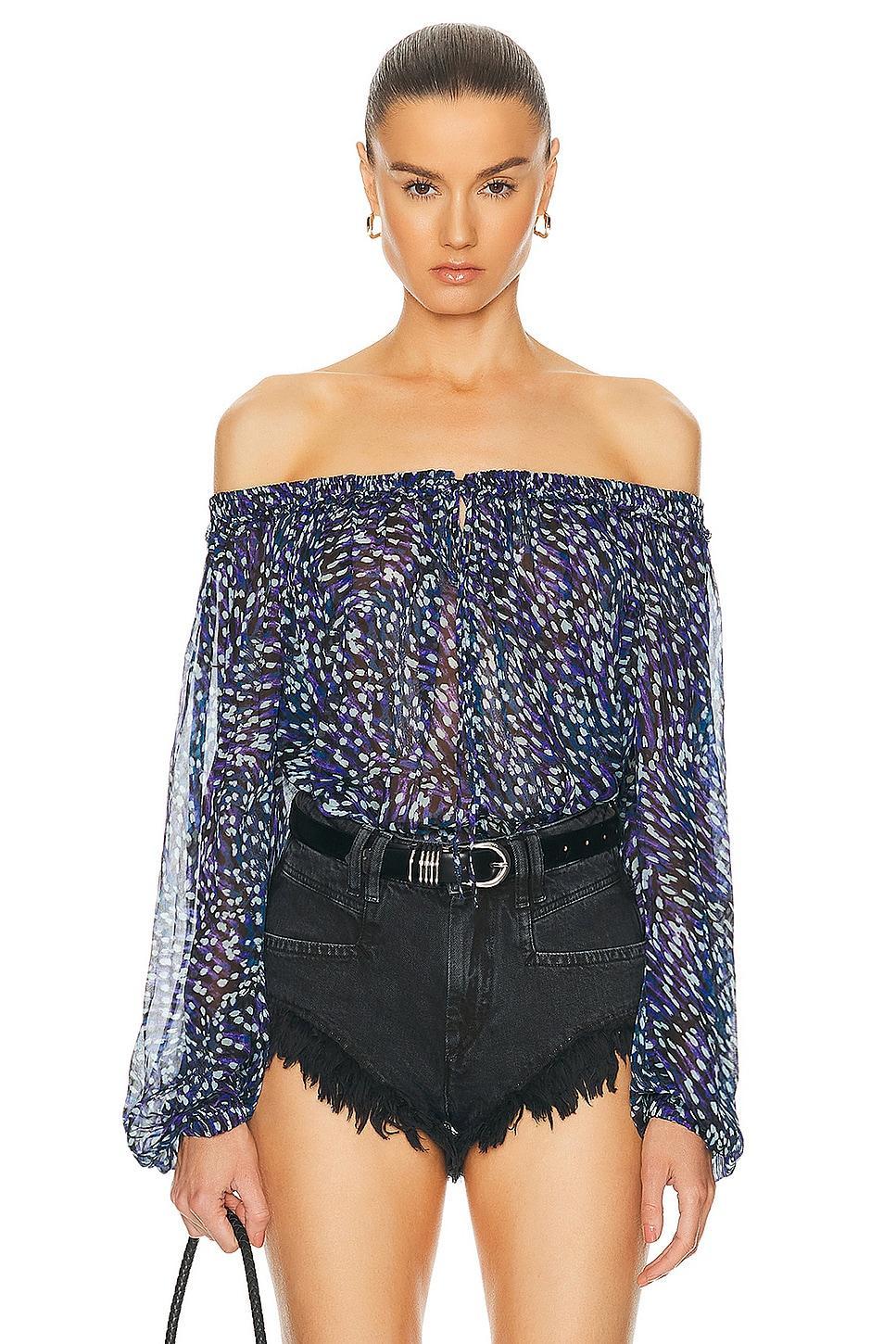 Isabel Marant Etoile Vutti Top in Navy Product Image