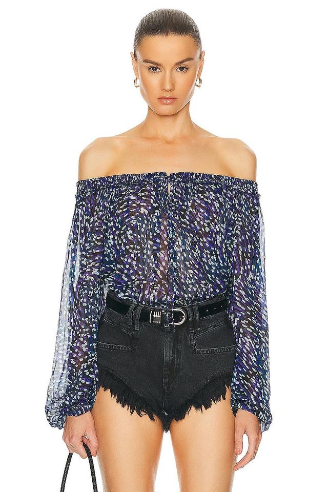 Isabel Marant Etoile Vutti Top Navy. (also in ). Product Image