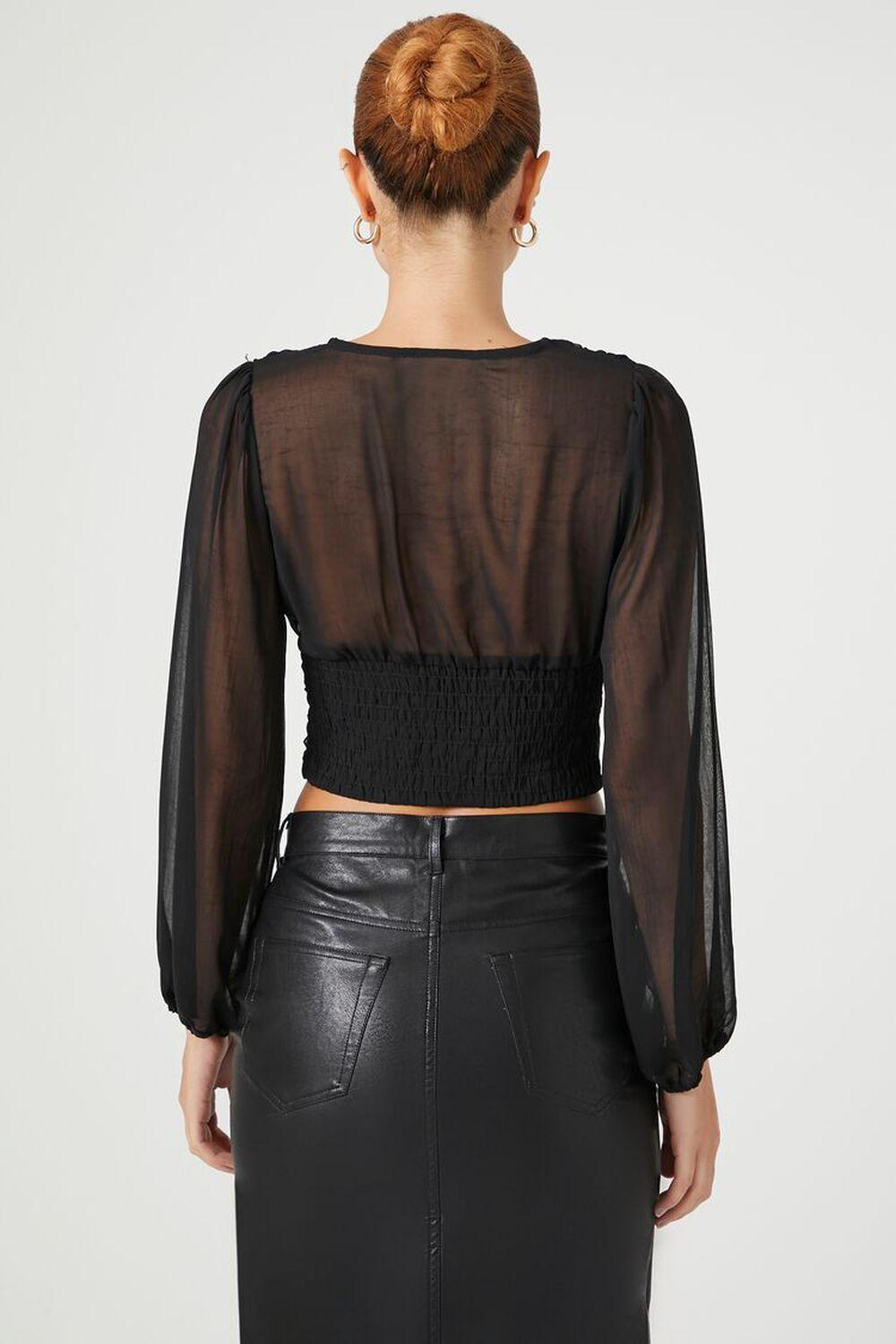 Peasant-Sleeve Crop Top | Forever 21 Product Image