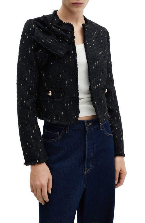 MANGO Metallic Tweed Jacket Product Image