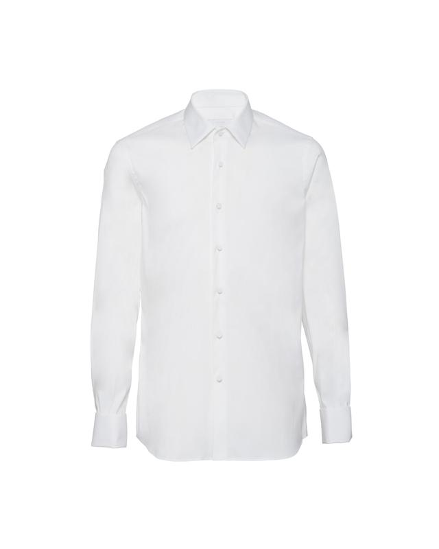 Stretch poplin tuxedo shirt Product Image