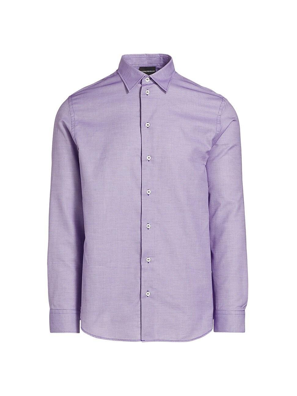 Mens Dot Cotton-Blend Sport Shirt Product Image