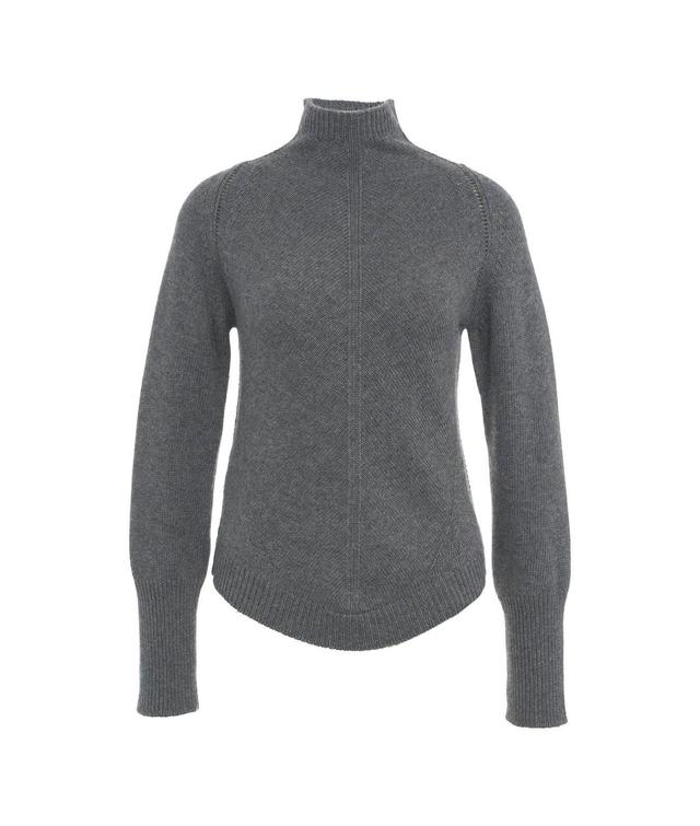 Knitted sweater with stand-up collar Product Image