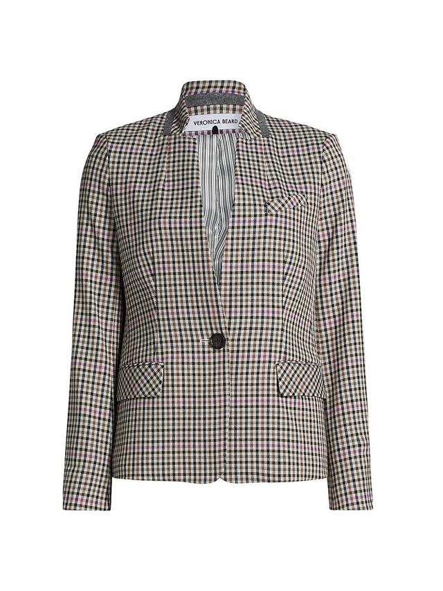 Womens Katie Check Single-Breasted Blazer Product Image