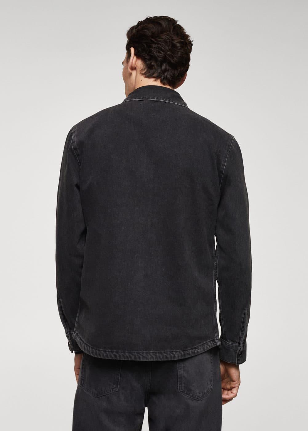 MANGO MAN - Pocket denim overshirt black denimMen Product Image