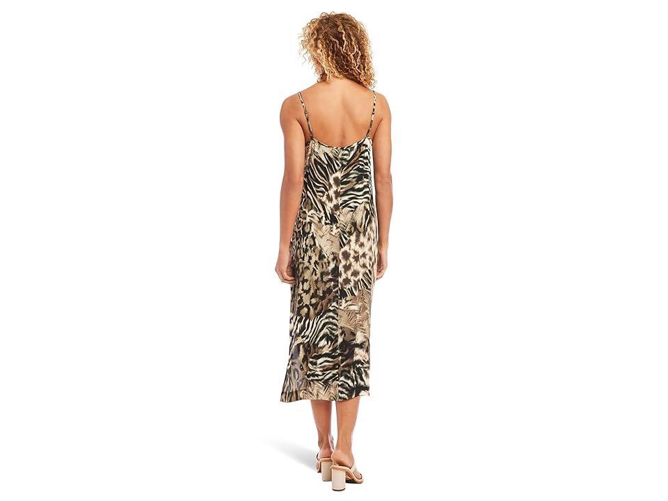 Karen Kane Animal Print Side Slit Midi Dress Product Image