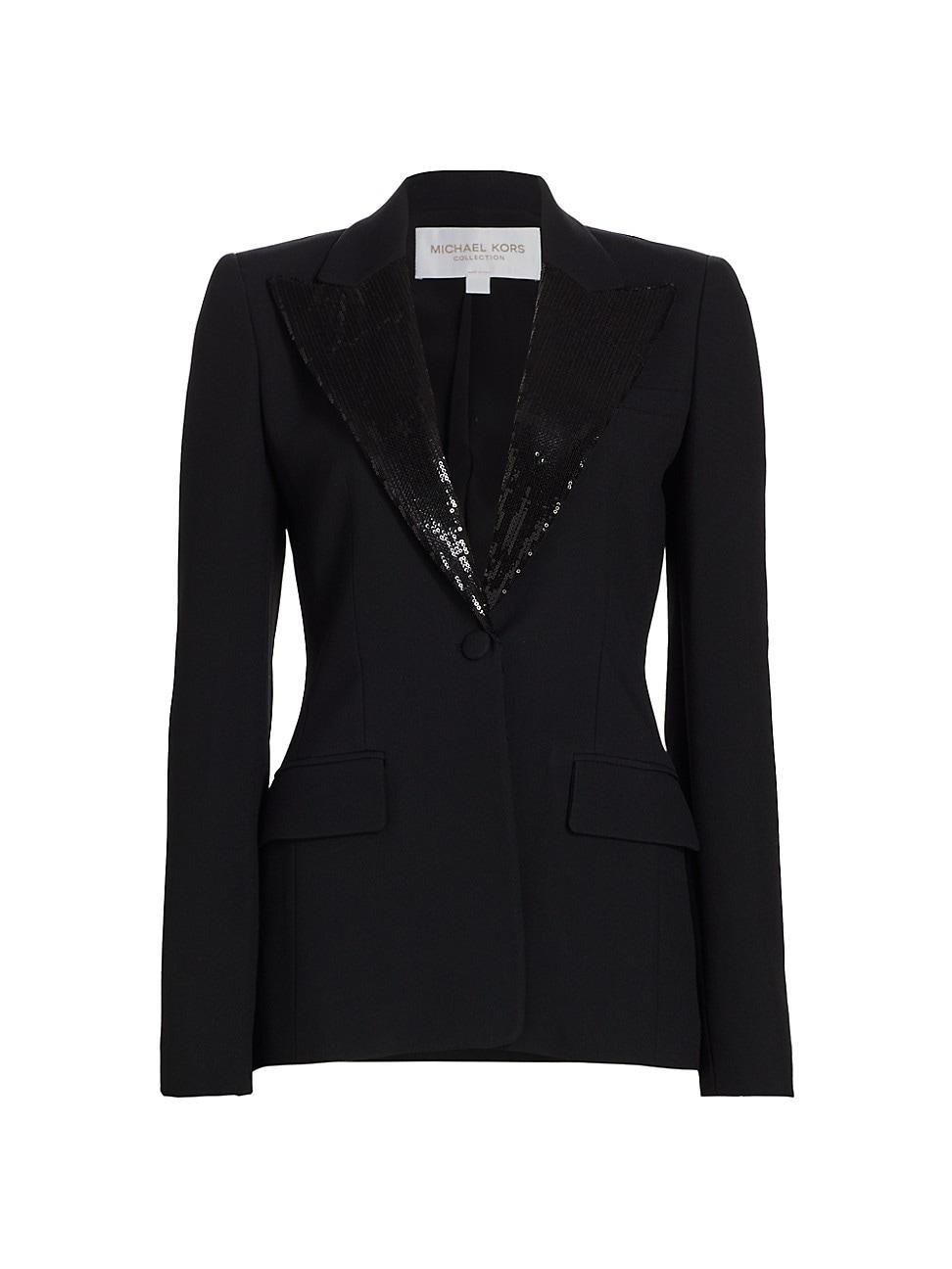 Womens Georgina Sequinned Single-Breasted Blazer Product Image