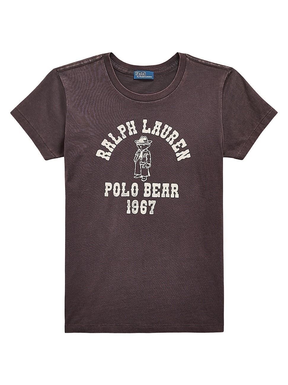 Womens Polo Bear Logo Cotton T-Shirt Product Image