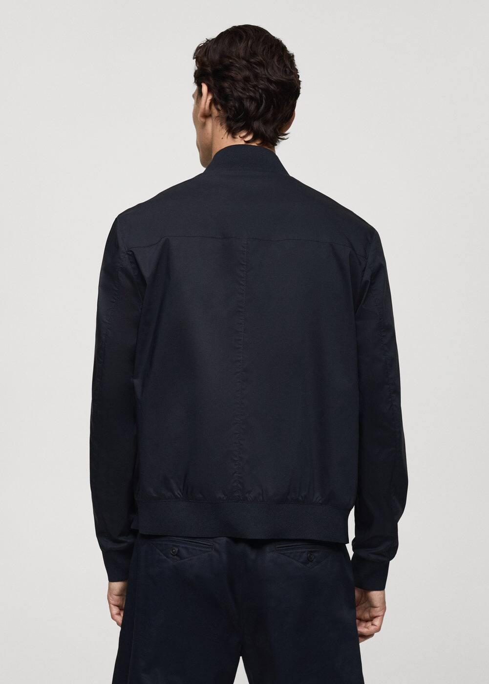 Mango Mens Zip Detail Bomber Jacket Product Image