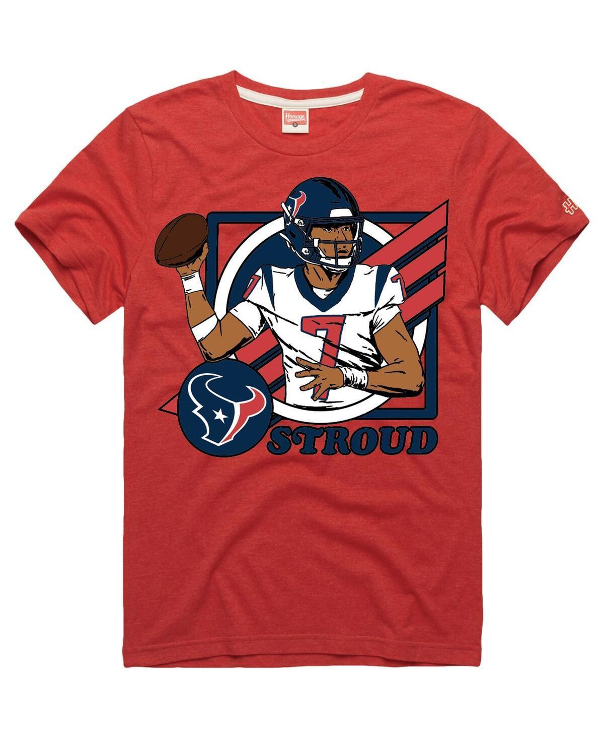 Mens Homage C.J. Stroud Houston Texans 2023 NFL Draft First Round Pick Caricature Tri-Blend T-Shirt Product Image