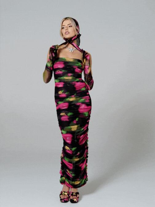 Cordelia Dress With Gloves (Floral) Product Image