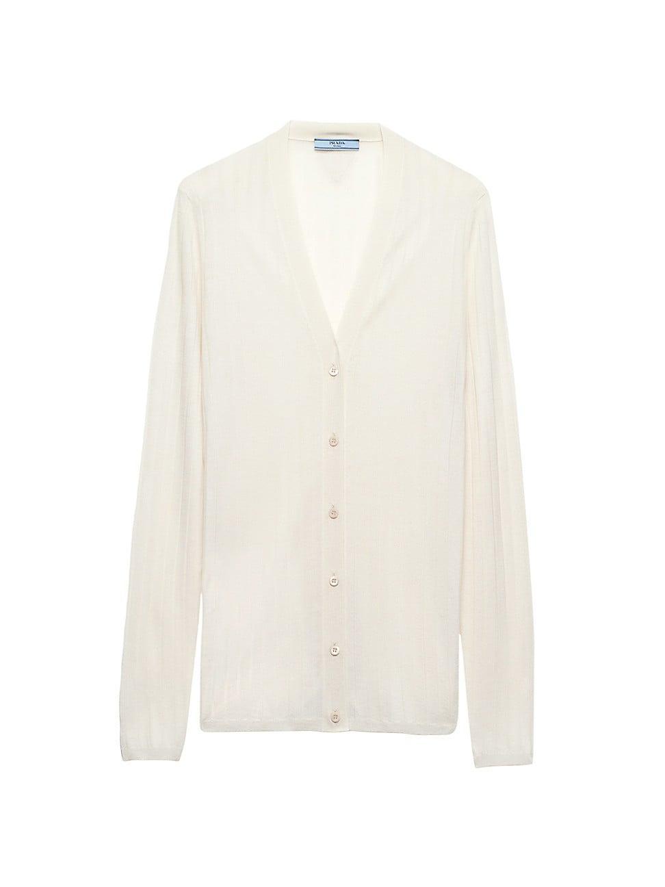 Womens Cashmere and Silk Cardigan Product Image