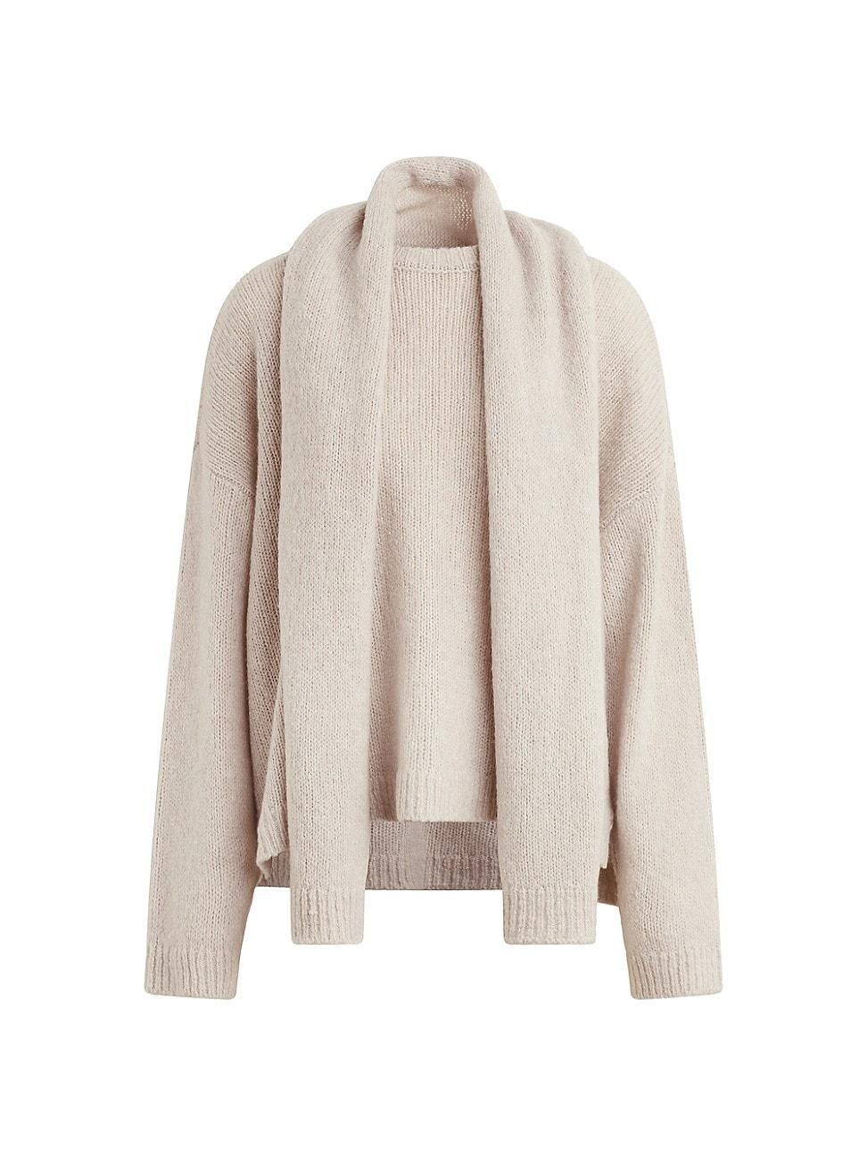 Womens Jamie Wool-Cashmere Scarf Sweater product image