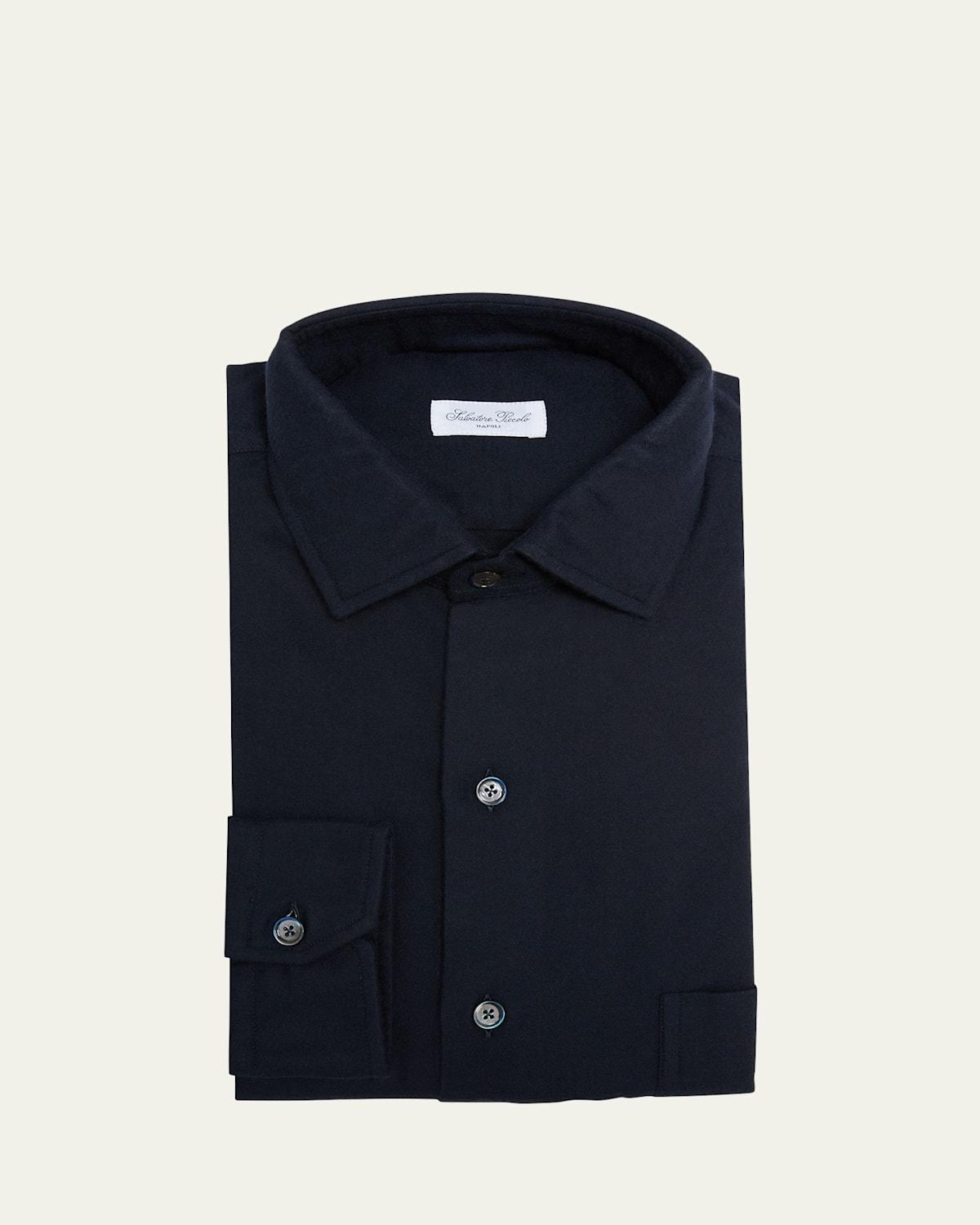 Mens Twill Casual Button Down Shirt Product Image