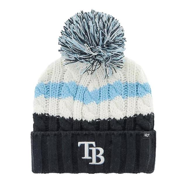 Womens 47 /Navy Tampa Bay Rays Ashfield Cuffed Knit Hat with Pom Product Image