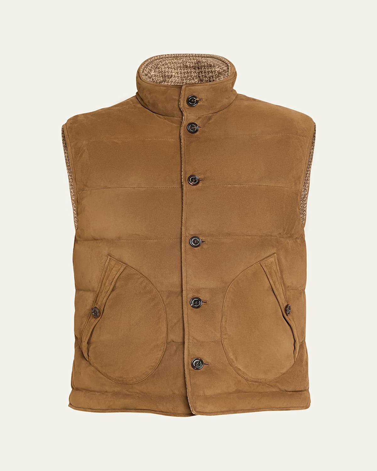 Mens Classic Suede-Mardell Reversible Vest Product Image