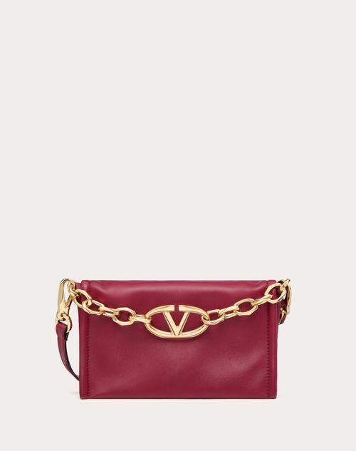 VLOGO CHAIN CLUTCH BAG IN NAPPA LEATHER WITH CHAIN Product Image