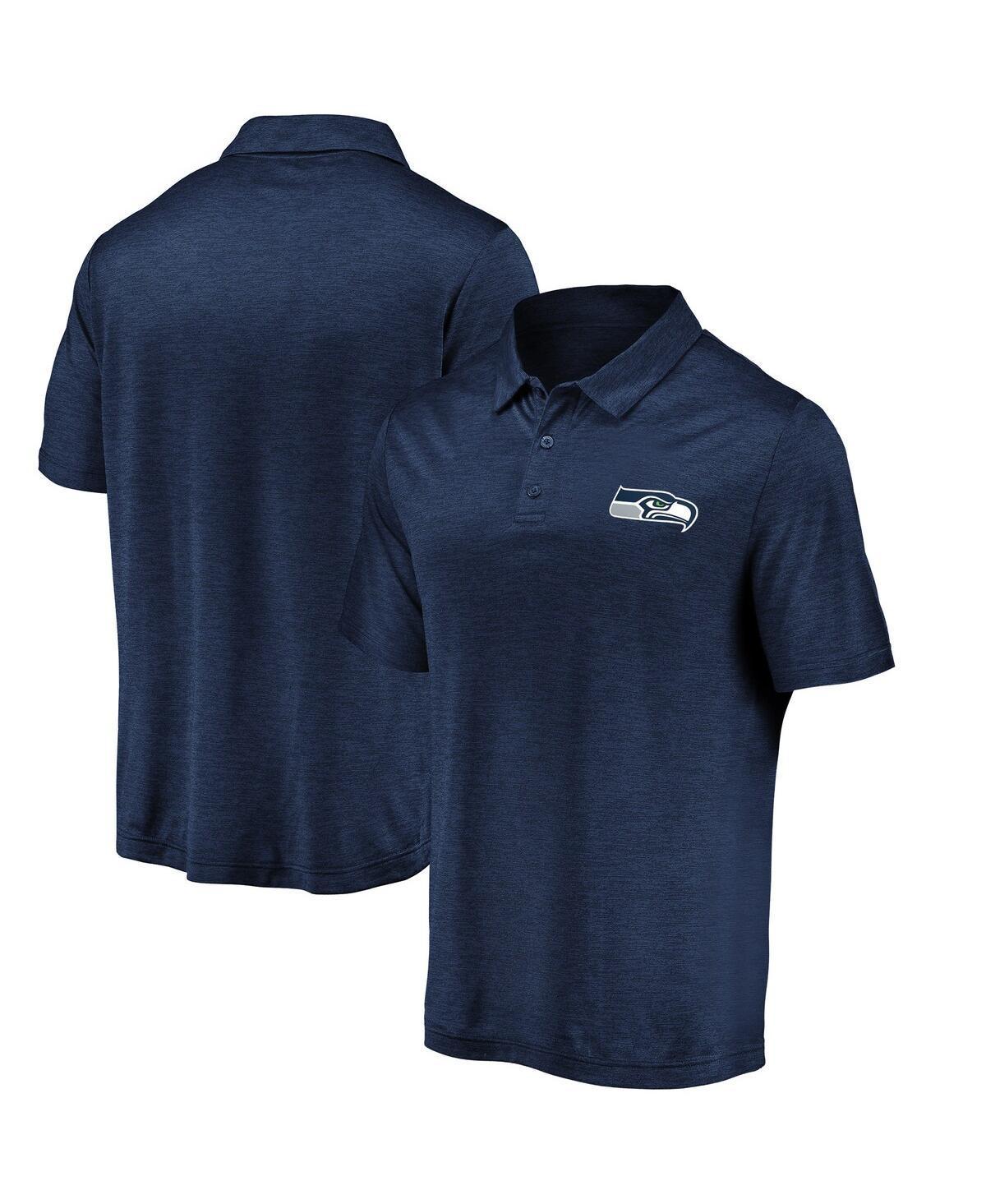 Fanatics Mens College Navy Seattle Seahawks Striated Primary Logo Polo Product Image