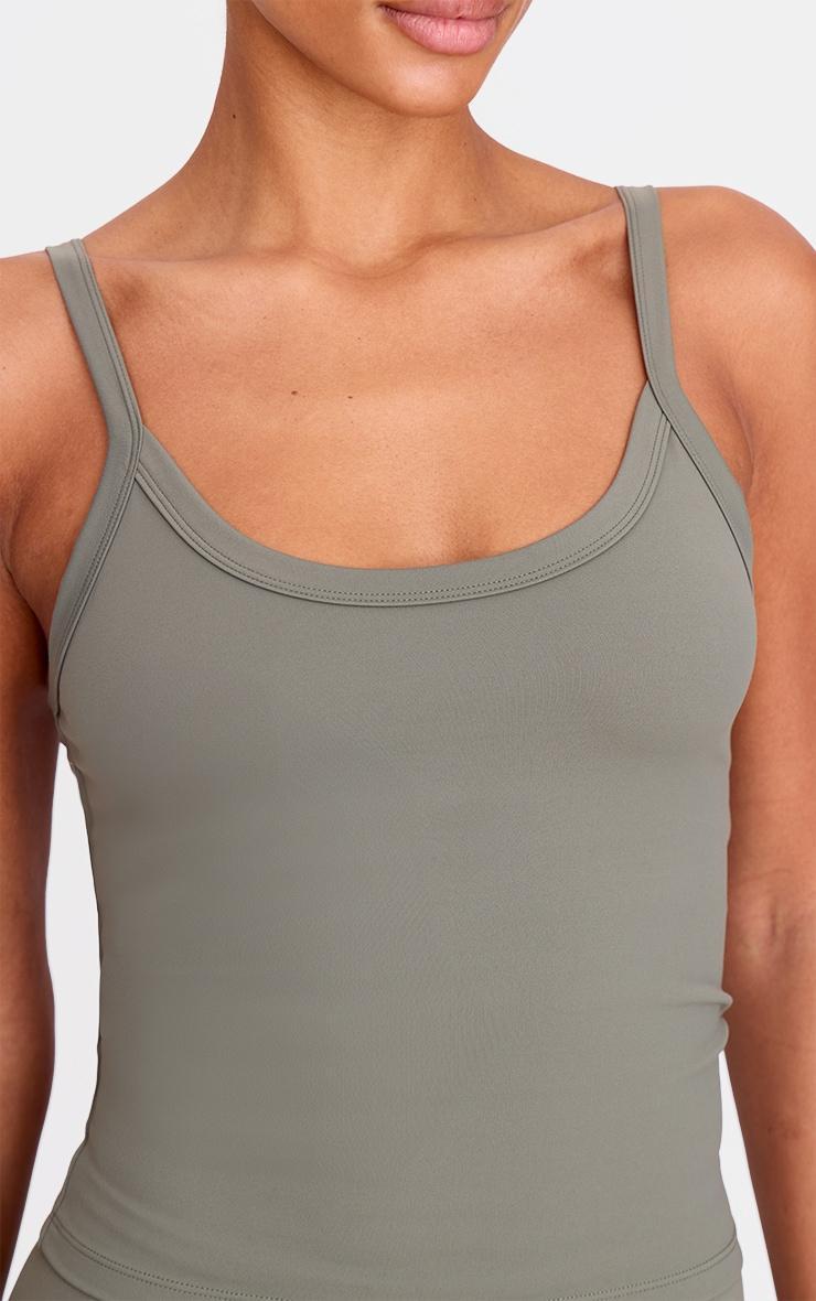 Olive Sculpt Strappy Gym Vest Product Image