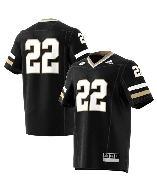 Mens adidas #22 Black Georgia Tech Yellow Jackets Premier Strategy Jersey - Black Product Image