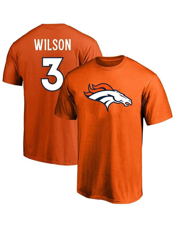 Mens Fanatics Russell Wilson Orange Denver Broncos Big and Tall Player Name and Number T-shirt Product Image