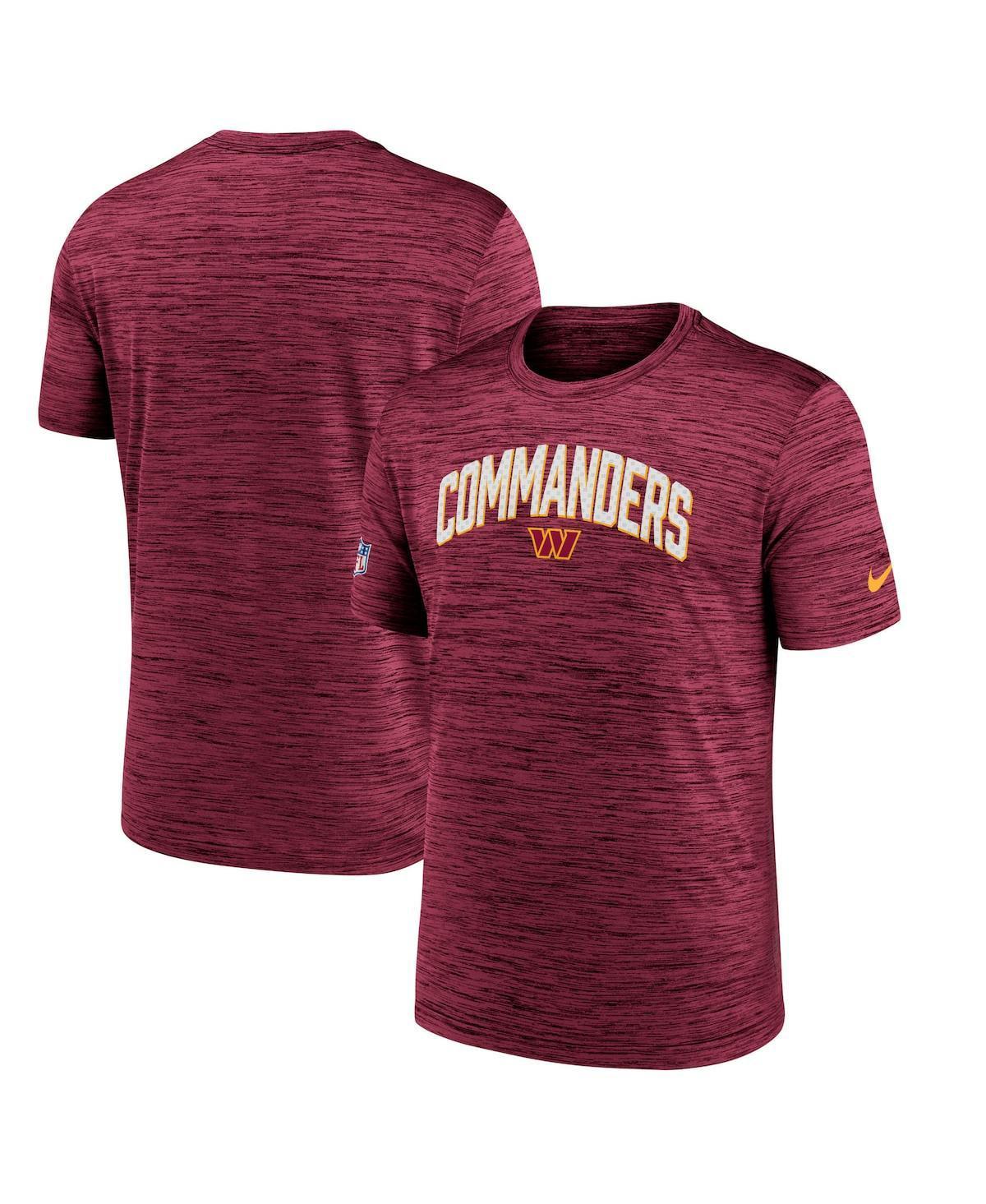 Mens Nike Burgundy Washington Commanders Sideline Velocity Athletic Stack Performance T-shirt Product Image