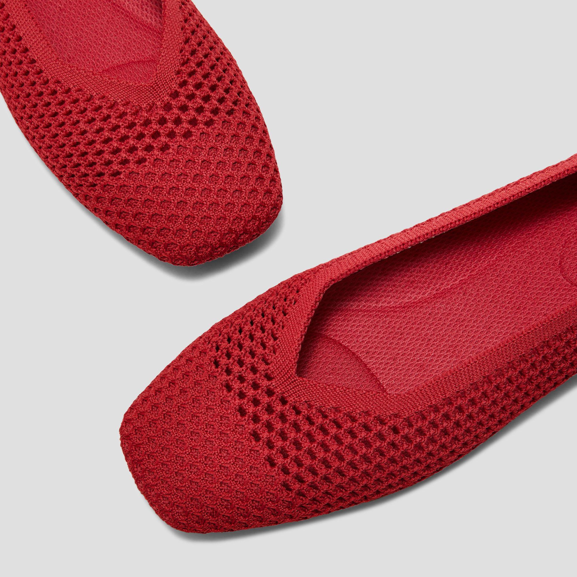 Square-Toe V-Cut Mesh Flats (Margot 2.0) Product Image