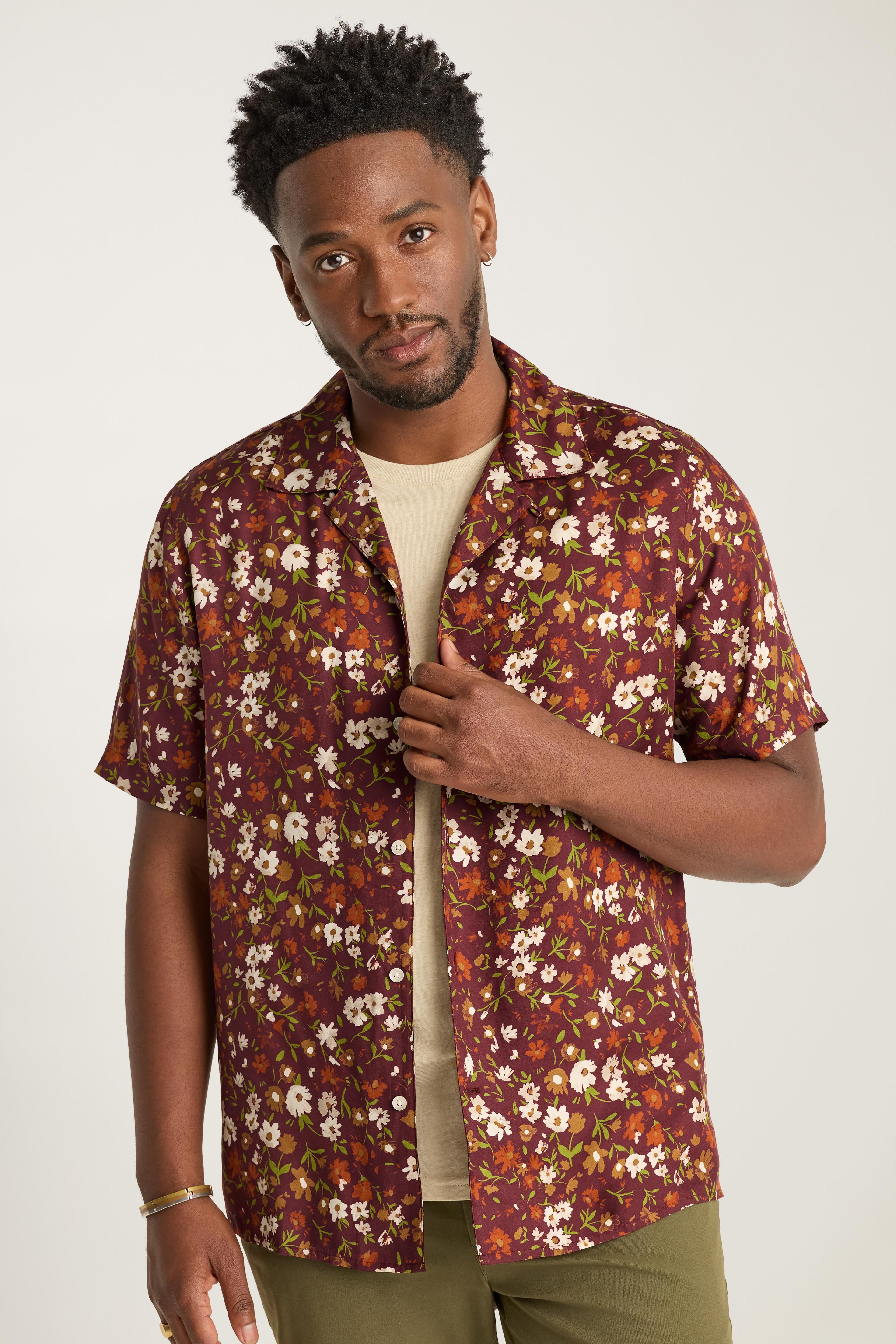 Riviera Silk Blend Cabana Shirt Product Image