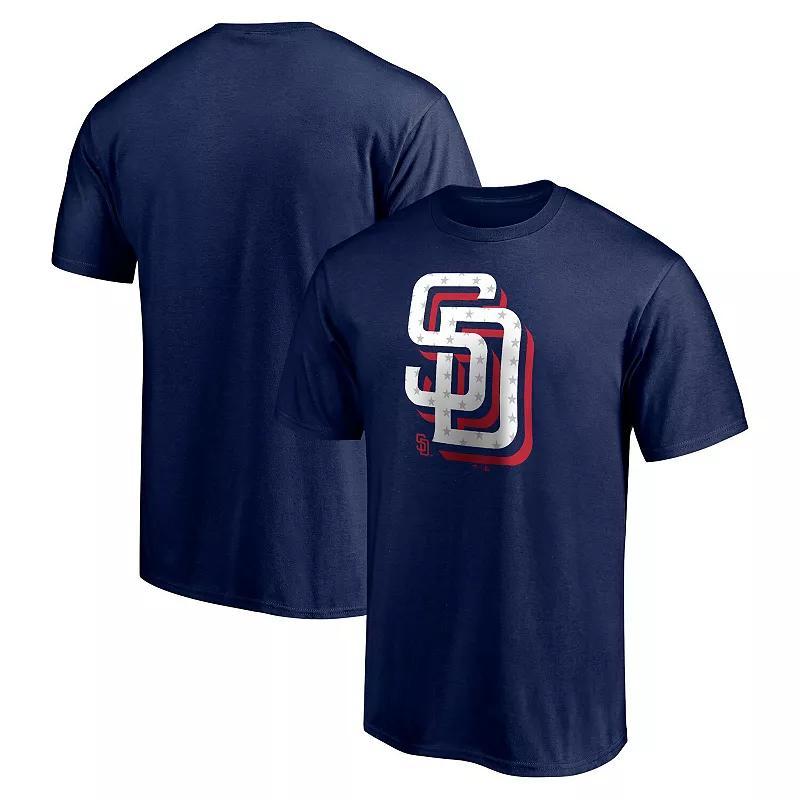 Mens Fanatics Branded San Diego Padres Red White and Team T-Shirt Blue Product Image