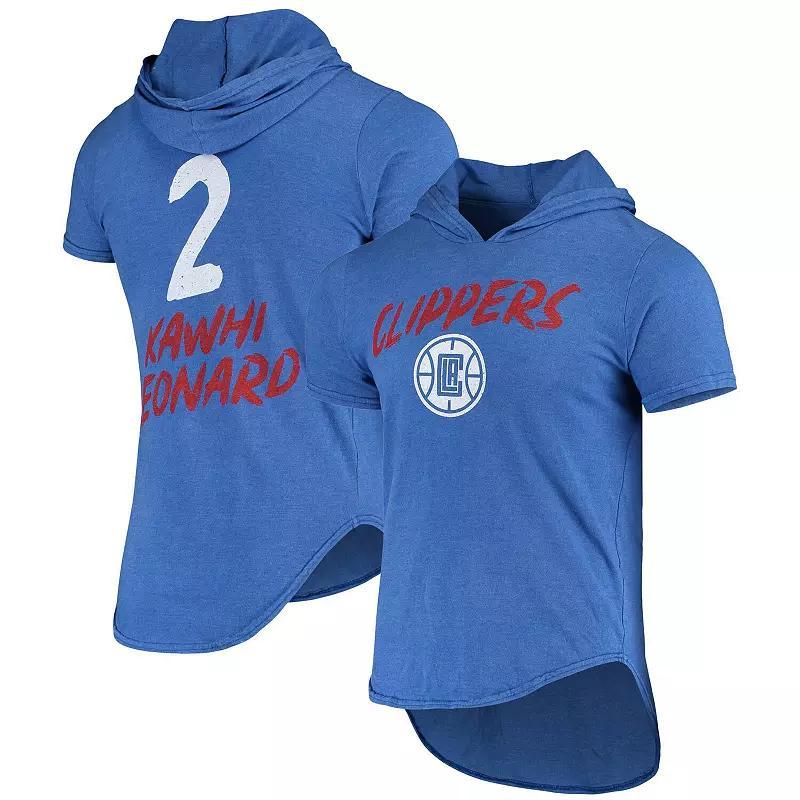 Mens Fanatics Kawhi Leonard Heathered Royal La Clippers Hoodie Tri-Blend T-shirt Product Image