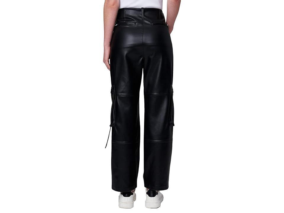 Blank NYC Leather Baxter Straight Leg Cargo Pants (Night Talk) Women's Casual Pants Product Image