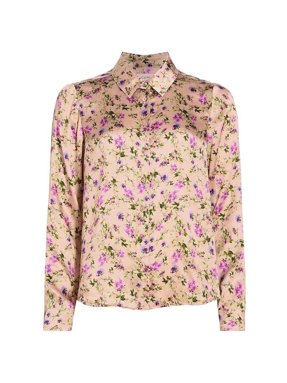 Crosby Silk Button-Front Blouse Product Image